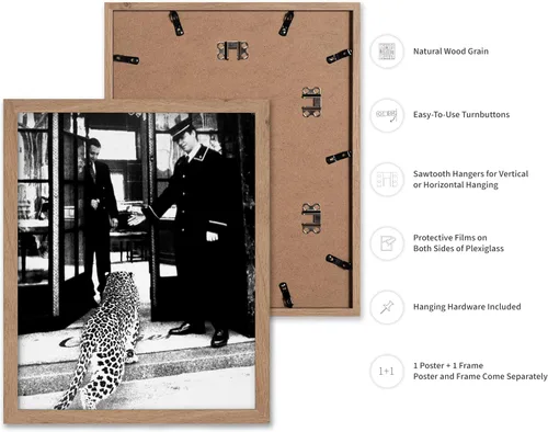 Vista 2 de Poster Master Póster de leopardo – Pantera en impresión de boutique de moda – Arte de fotografía – Arte animal – Arte en blanco y negro – Arte