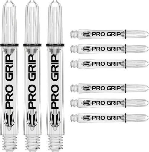 Vista 9 de Target Darts Pro Grip Shafts – Set of 9 3 Sizes (Short, Intermediate, Medium), 12 Colours Dart Stems, Professional Darts Accessories, 2BA Shaft