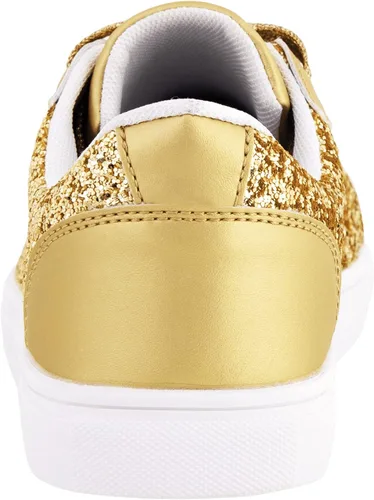 Vista 4 de BosenHulu Zapatos brillantes con lentejuelas brillantes para mujer, zapatos de tenis brillantes con diamantes de imitación con cordones