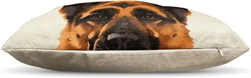 Vista 2 de WIRESTER Funda de almohada decorativa para sofá, para oficina en casa, 18 x 18 pulgadas, color negro y marrón
