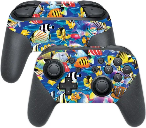 Vista 11 de MightySkins Skin compatible con Nintendo Switch Pro Controller - Negro abstracto Funda protectora de vinilo duradera y única Fácil de aplicar