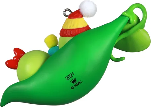 Vista 2 de Hallmark Keepsake Adorno de Navidad, año 2021, bebé hace tres guisantes