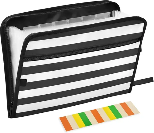 Vista 15 de Gredecor 13 Pockets File Folder Organizer A4/Letter Water Resistant Document Bag with Zipper Filing Folder Expanding File Pouch Storage for School