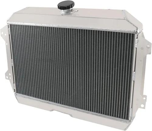 Vista 6 de CoolingSnow - Radiador de aluminio de 3 filas para radiadores de aluminio 1970-1975 71 72 73 74 Nissan Datsun 240Z 260Z S30 Chevy V8 + ventilador