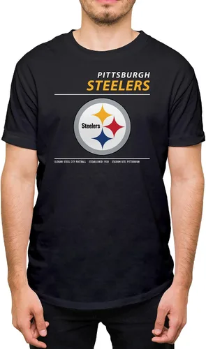 Vista 7 de Hybrid Sports NFL - Team Logo and Stats - Adult Unisex Short Sleeve Fan T-Shirt for Men and Women - Officially Licensed