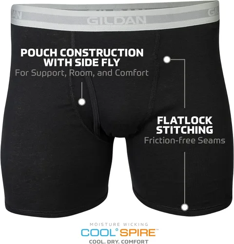 Vista 2 de Gildan Men's Underwear Boxer Briefs, Multipack