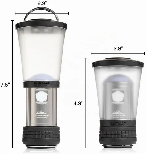 Vista 6 de Cascade Mountain Tech Linterna LED resistente al agua IPX4 de 500 lúmenes con 3 modos de luz para uso al aire libre y de emergencia, paquete de 3