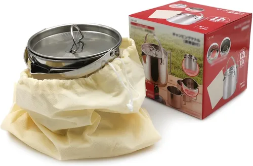 Vista 9 de Hervidor de té para camping, cafetera portátil de 1.2 L, olla de campamento al aire libre, con asas y con tapas para camping, senderismo, picnic
