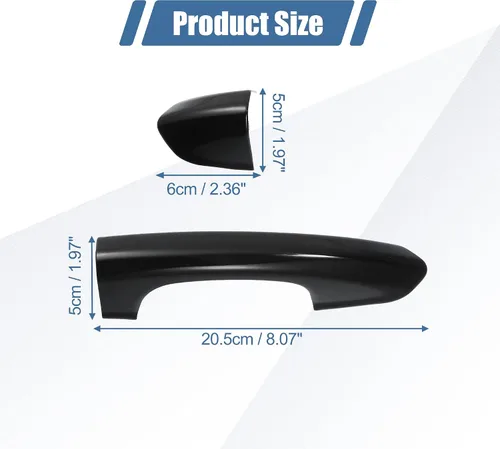 Vista 7 de X AUTOHAUX 4 piezas Cubierta de Moldura para Manija de Puerta Lateral Exterior de ABS para Ford Fusion Mondeo 2013-2019 para Ford Edge 2015-2022