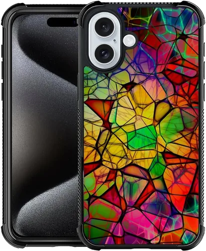 Vista 145 de CARLOCA Funda compatible con iPhone 15, increíble patrón de luz espacial nebulosa para niñas y niños, ultra protección, a prueba de golpes