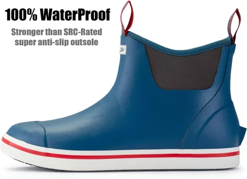 Vista 4 de SUREWAY Men's Deck Boots Professional Non-Slip Fishing & Ankle Deck Boot Waterproof Rain Boots