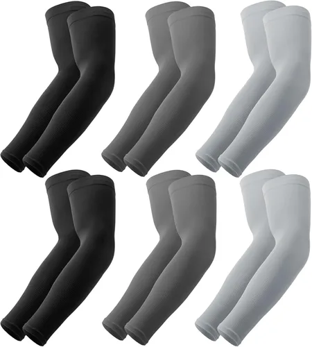 Vista 12 de OutdoorEssentials Mangas de brazo con protección solar UV, manga de compresión para brazos, mangas de brazo UV para hombres, mujeres, mangas