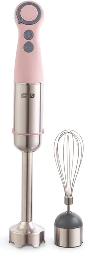 Vista 6 de Dash Chef Series - Batidora de mano de inmersión de 5 velocidades con cuchillas de acero inoxidable, accesorio para batidora y guía de recetas