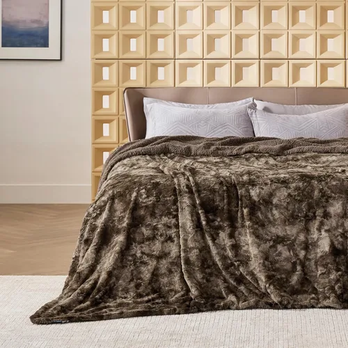 Vista 28 de Bedsure GentleSoft Manta Mullida de Sherpa - Manta de Forro Polar Cálida y Acogedora para Regalo de Mujer, Manta de Navidad de Felpa y Piel