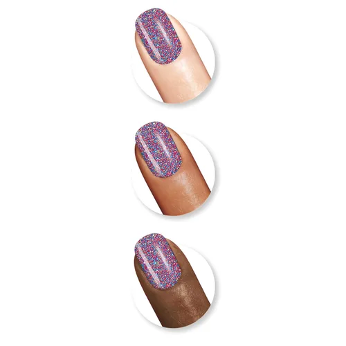 Vista 127 de Sally Hansen Xtreme Wear Esmalte de uñas sin rayas, acabado brillante, duradero, resistente a las astillas, transparente, color de uñas plateado 130
