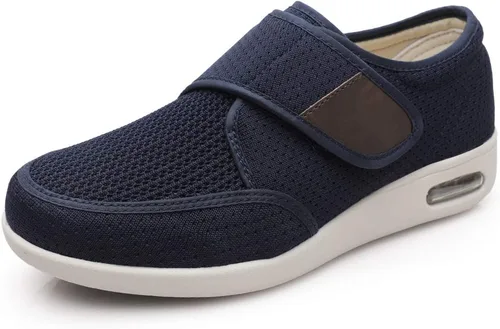 Vista 10 de Zapatos para diabéticos para hombre, talla grande, zapatos ampliadores de fertilizantes, zapatos ajustables para hinchazón de pies, antideslizantes