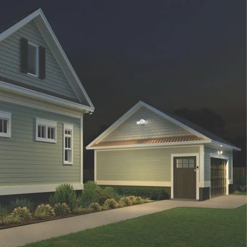 Vista 8 de Lithonia Lighting HomeGuard - 2 luces LED de inundación para exteriores, luces LED para exteriores, sensor de atardecer a amanecer, lúmenes Blanco