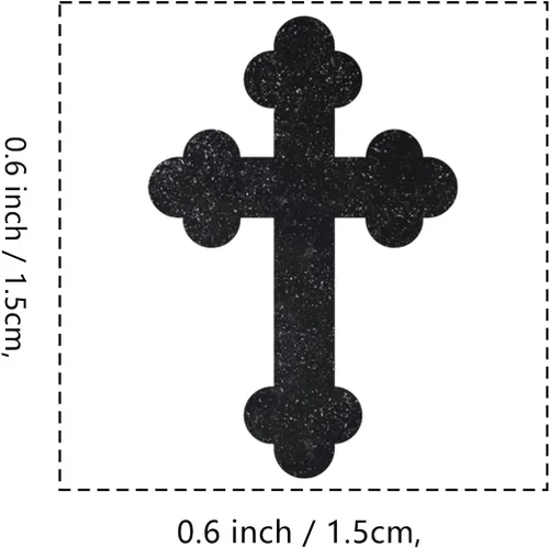 Vista 2 de Christian Cross - Sello de goma pequeño, 3/5 pulgadas, pequeño sello para álbumes de recortes, planificador, hacer tarjetas