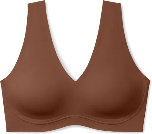 Vista 5 de True & Co Brasier con cuello en V para mujer, Rosado