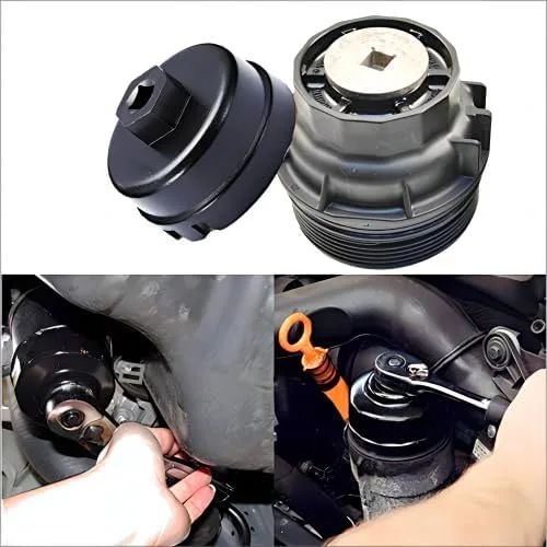 Vista 2 de Llave de filtro de aceite para Toyota, Lexus, RAV4, Camry, Tundra, Highlander, Sienna y más tazas estilo tapón de filtro de aceite herramienta