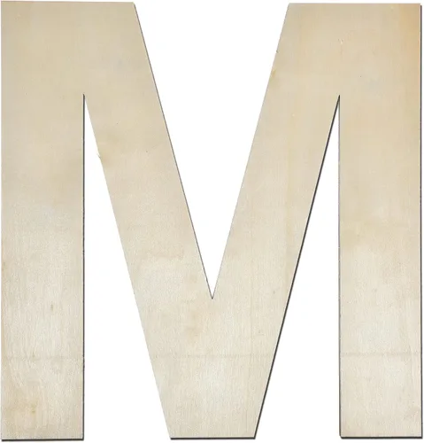 Vista 25 de Letra de madera A de 12 pulgadas de grosor, letra de madera grande sin terminar de 1/4 de pulgada de grosor para decoración de pared del hogar Letra