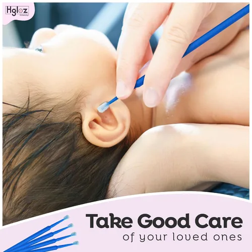 Vista 6 de Microswabs - Paquete de 500 extensiones de pestañas, color azul, microaplicador suave de 0.079 pulgadas con varitas de microfibra, adecuado