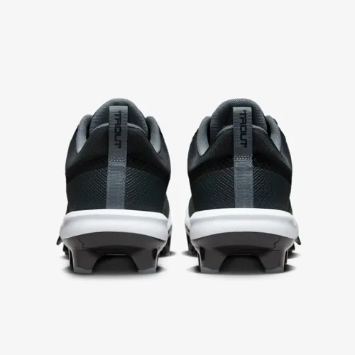 Vista 3 de Nike Force Trout 9 Pro Low Rubber Baseball Cleats (FB2908-001, Black/Anthracite/Cool Grey/White)