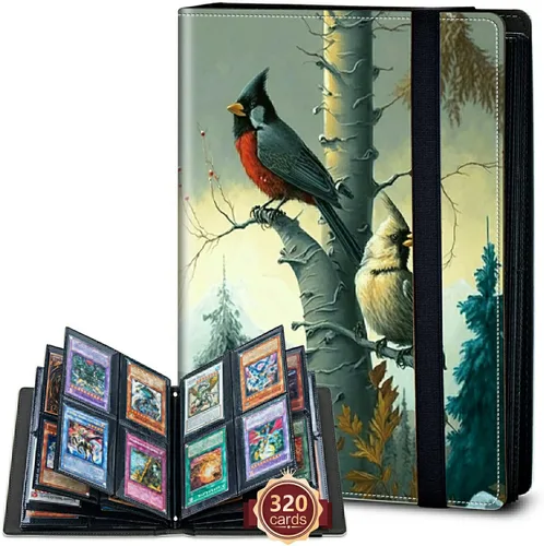 Vista 54 de Rossy Carpeta de tarjetas con 4 bolsillos, carpeta de tarjetas intercambiables, álbum de colección de tarjetas, para 160 tarjetas de carga lateral