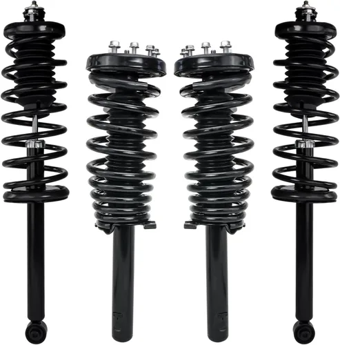 Vista 32 de Detroit Axle - 4 piezas de soportes para Toyota 2004 2005 2006 2007 2008 2009 Prius, soportes delanteros y traseros con resortes helicoidales