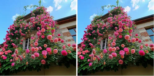 Vista 8 de Más de 150 semillas de rosas trepadoras rosas para plantar al aire libre, semillas de vid ornamentales, increíbles flores trepadoras, crecimiento