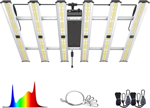 Vista 13 de Luz de Cultivo FARMLITE Luces LED de Cultivo para Plantas de Interior Espectro Completo Luz de Crecimiento de Plantas Lámparas Colgantes de Cultivo