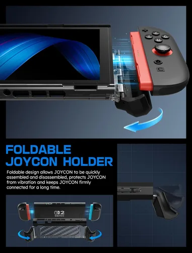 Vista 3 de SUPCASE Funda para Nintendo Switch 2 2025 (Unicorn Beetle Pro), protección de grado militar compatible con controladores magnéticos Joy CÓN