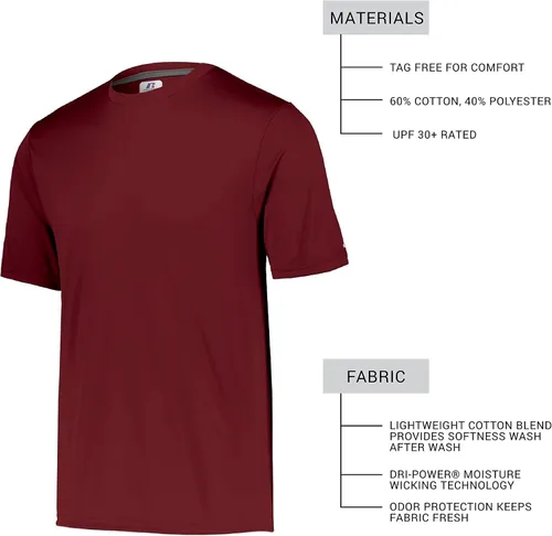 Vista 2 de Russell camiseta atlética para entrenar para hombre