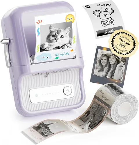 Vista 11 de NIIMBOT Label Maker, B21 Pro 300DPI Impresora de pegatinas HD para fotos Blanco
