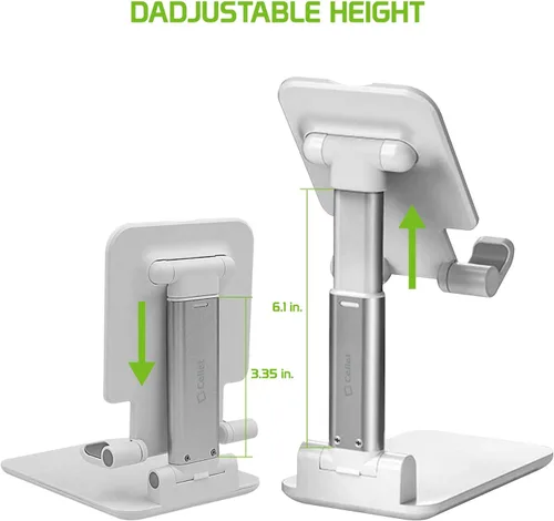 Vista 4 de Soporte ajustable para teléfono y tableta, soporte para mesa de escritorio, soporte plegable compatible con iPhone, iPad Pro Air Mini Android