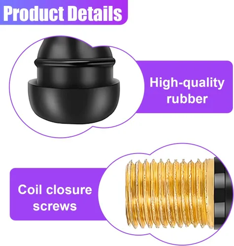 Vista 3 de YoRise 8 unidades TR412 Vástagos de válvula de neumático sin cámara, Kit de vástagos de válvula automotriz de goma de montaje rápido resistente