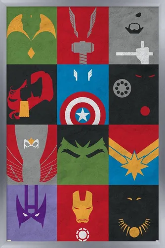 Vista 9 de Trends International Marvel Comics-Avengers-Minimalist Grid Mount Póster de pared