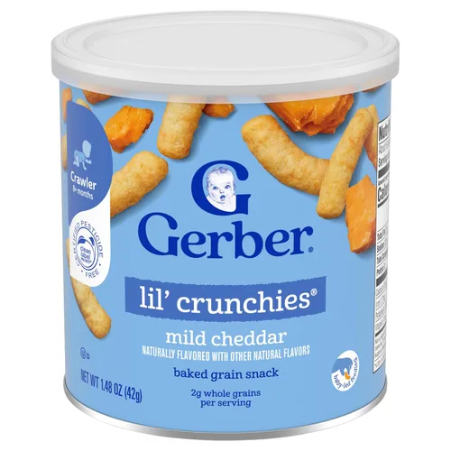 Vista 4 de Gerber Graduates Little Crunchies Aperitivos de maíz de grano entero, paquete variado, 1,48 onzas (Paquetes de 6)