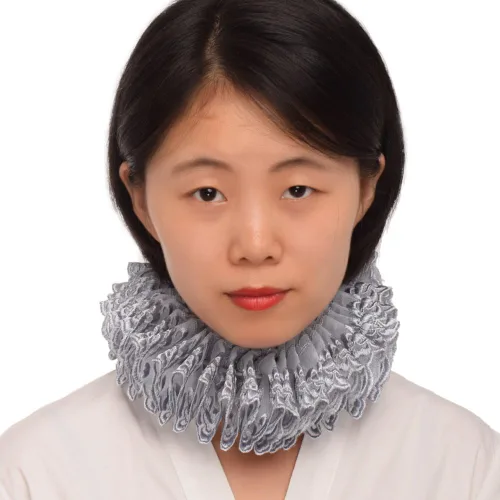 Vista 10 de BLESSUME Collar con volantes y cuello isabelino renacentista, regalo de cosplay
