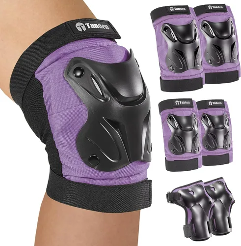 Vista 15 de Tanden Equipo de Protección para Patinaje Rodilleras y Coderas Protectores de Muñeca para Patinaje sobre Ruedas Monopatín, Almohadillas de Patinaje