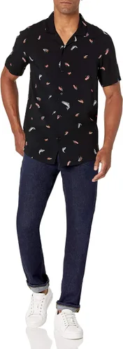 Vista 5 de Goodthreads Camisa hawaiana de manga corta con cuello de campamento para hombre