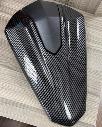 Vista 3 de Para Ninja 400 Z400, accesorios de motocicleta, cubierta trasera para asiento de pasajero trasero (grano de carbono)