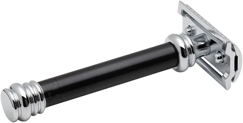 Vista 6 de Merkur Maquinilla de afeitar de seguridad de doble borde con mango negro, MK-38011