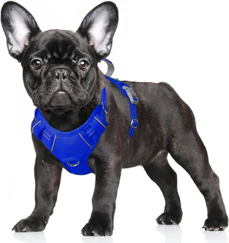 Vista 13 de BARKBAY Arnés para Perro Sin Tirones Talla Grande Arnés Reflectante para Perro con Clip Frontal y Asa de Control Fácil para Caminar Entrenar Correr