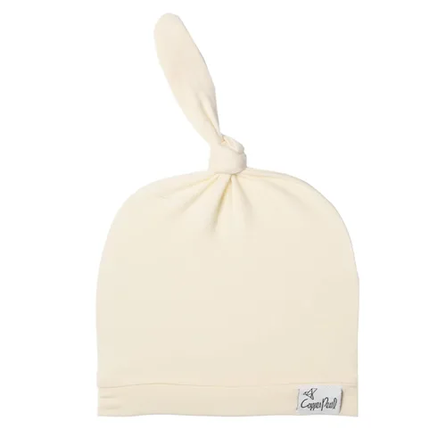 Vista 5 de Copper Pearl Gorro de bebé con nudo superior elástico suave Lennon