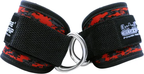 Vista 19 de Correas de tobillo para máquinas de cable con doble anillo en D, puños de neopreno premium ajustables para mejorar piernas, abdominales y glúteos