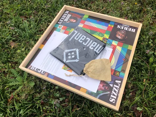 Vista 2 de Jamaican Ludo Reggae Legends Edition - Juego de mesa de gran tamaño de 24 x 24 pulgadas Juego familiar único para adultos y amigos Regalo