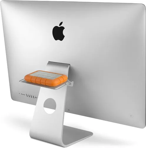 Vista 6 de Twelve South Mochila para Apple Studio Display Estante de almacenamiento oculto ventilado con soporte integrado para discos duros y accesorios