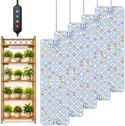 Vista 10 de SDOVUERC Luces de Crecimiento de Espectro Completo 384 LEDs, Luces de Crecimiento de Plantas de 24W para Plantas de Interior con Función de Conexión