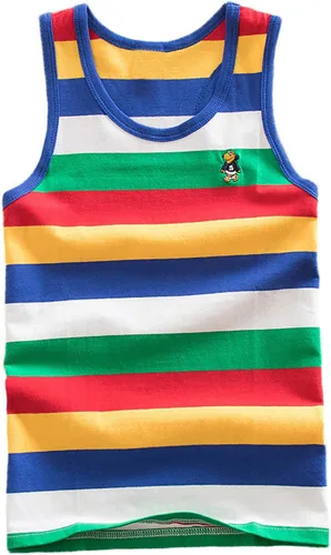 Vista 12 de Camisetas sin mangas de algodón suave para niños pequeños, paquete de 3